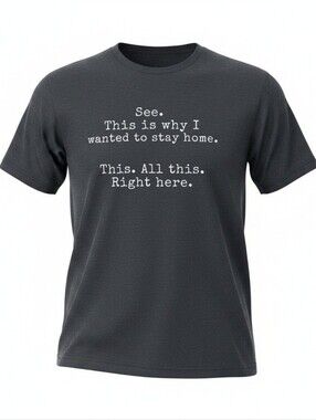 Graphic Men's Tee - Black 'See This', Size Medium, New Without Tags